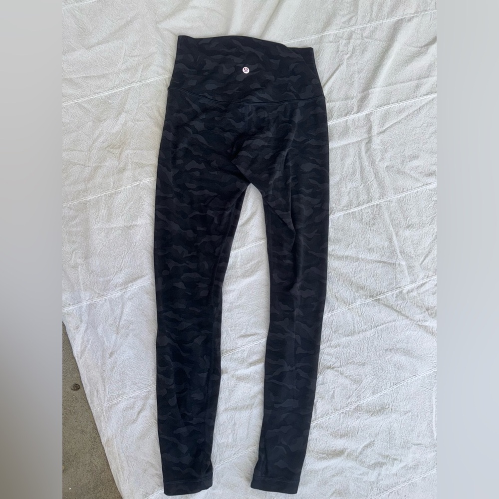 Lululemon Athletica Black Camo Leggings